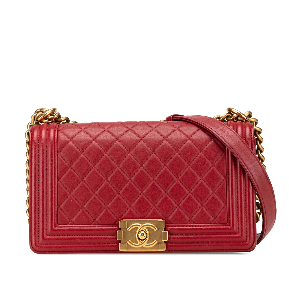 Pre-Loved Chanel Old Medium Quilted Lambskin Boy Flap